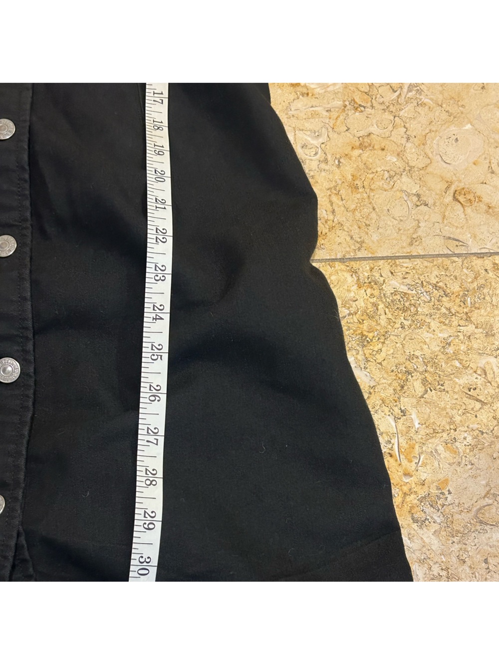 Levi’s Black Jean Long-Sleeve Shirt Dress With Buttons Size XS - Picture 6 of 7